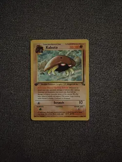 Pokemon TCG Kabuto Fossil 1st Edition Common Card 50/62 Regular - Image 1