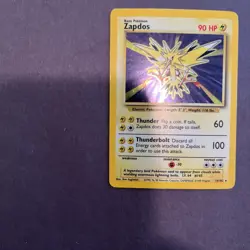 Pokemon TCG Zapdos Base Set Holo Rare Card 16/102 English - Image 3