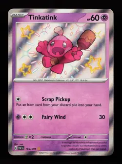 Tinkatink 165/091 SV: Paldean Fates Pokemon Card - Image 1