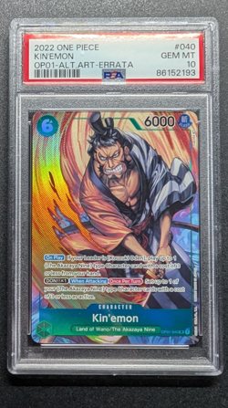 PSA 10 Kinemon OP01-040 Alt Art One Piece Card Romance Dawn English Errata Rare - Image 1