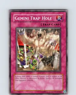 Yu-Gi-Oh TCG Gemini Trap Hole PTDN-EN073 Unlimited Regular Common Card LP-NM - Image 1