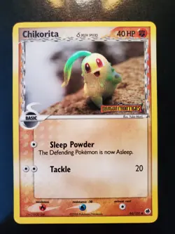 Chikorita 44/101 Reverse Holo Stamp Pokemon TCG Card EX Dragon Frontiers NM - Image 2
