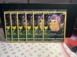 Pokemon Pikachu TCG Celebrations Card 005/025 6 Card Lot - Image 1