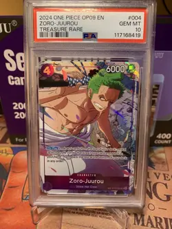 PSA 10 Zoro-Juurou Treasure Rare Card ST18-004 OP-09 Emperors One Piece TR - Image 1
