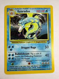 Vintage 2000 Pokemon Base Set 2 Gyarados 7/130 Holo Card - LP - Image 1
