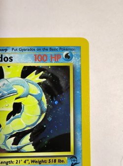 Vintage 2000 Pokemon Base Set 2 Gyarados 7/130 Holo Card - LP - Image 4