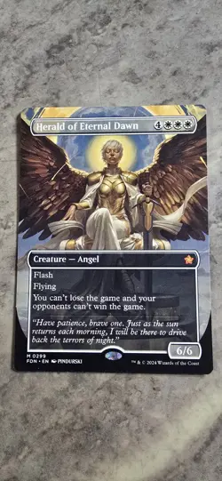 Herald of Eternal Dawn (Borderless) Foundations Regular Creature Mythic MTG NM - Image 1