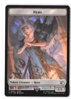 Hero (0009) // Elemental Double-Sided Token #9 // 21 FINAL FANTASY NM - Image 1