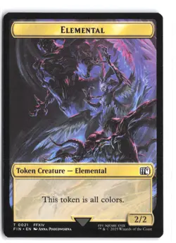 Hero (0009) // Elemental Double-Sided Token #9 // 21 FINAL FANTASY NM - Image 2