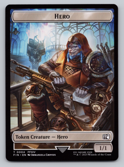 Hero 04 | Moogle - Double Sided Token - Final Fantasy MTG - Image 1