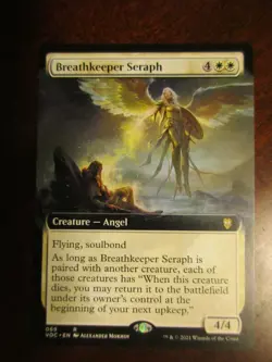 Magic The Gathering Innistrad Crimson Vow BREATHKEEPER SERAPH Extended Art 069 - Image 1