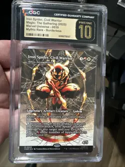 Iron Spider, Civil Warrior 0039 Mythic Borderless MTG Spiderman CGC Pristine 10 - Image 1