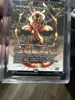 Iron Spider, Civil Warrior 0039 Mythic Borderless MTG Spiderman CGC Pristine 10 - Image 2