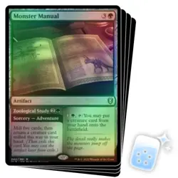 FOIL MONSTER MANUAL X4 Commander Legends: Battle For Baldur's Gate Magic MTG - Image 1