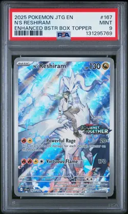 Pokemon TCG N's Reshiram 167/159 Journey Together Holo IR PSA 9 - Image 1