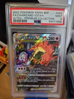 2022 POKEMON SWSH BLACK STAR PROMO 262 FULL ART/CHARIZARD VSTAR PSA 9 69471688 - Image 1