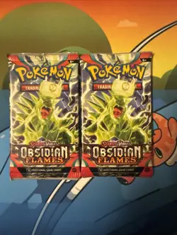 Pokemon TCG Obsidian Flames Booster 2 Packs Factory Sealed - Image 1