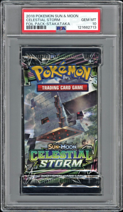 Pokemon Sun & Moon Celestial Storm Booster Pack Stakataka Art PSA 10 LOW POP 💎 - Image 1
