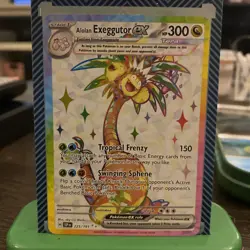 Pokemon TCG: Alolan Exeggutor ex 225/191 - Full Art Surging Sparks Rainbow Holo - Image 1