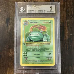 1999 Pokemon 1st Edition Base Set Venusaur Holo BGS 9 15/102 - Image 1