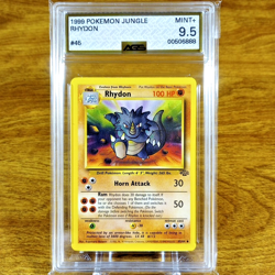 Pokemon Jungle Series Unlimited Rhydon 45/64 AGS Mint+ 9.5 Uncommon 1999 - Image 1
