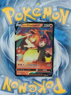 Pokemon Celebrations Lance’s Charizard V Full Art Promo SWSH133 - Image 1