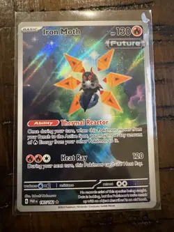 Pokemon TCG Iron Moth 187/182 Paradox Rift Illustration Rare NM - Image 1