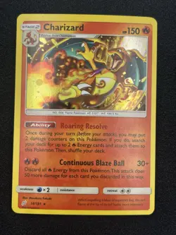 Pokemon TCG - Charizard - 14/181 - Sun & Moon Team Up - NM Cosmos Holo Rare - Image 1