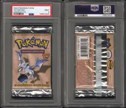PSA 9 POKEMON FOSSIL 1ST EDITION AERODACTYL ART BOOSTER PACK - Image 1