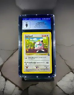 2000 Black Star 🌟 Promo Pokemon Jigglypuff #7 CGC 9 Mint WoTC Vintage 7/53 - Image 1
