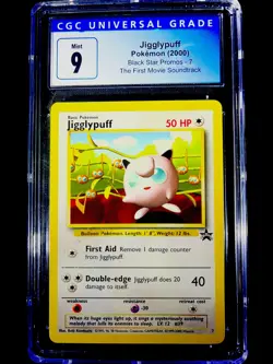 2000 Black Star 🌟 Promo Pokemon Jigglypuff #7 CGC 9 Mint WoTC Vintage 7/53 - Image 3