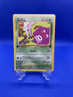Pokemon Card 1st edition Koffing 58/82 Non Holo Team Rocket WOTC NM - Image 1