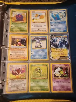 Pokemon Collection Binder Vintage Lot of Cards Holos Rares WoTC Shadowless Etc - Image 3