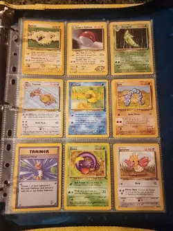 Pokemon Collection Binder Vintage Lot of Cards Holos Rares WoTC Shadowless Etc - Image 4