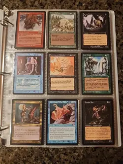 Vintage Magic The Gathering Binder Collection Card Lot MTG 1993-2003 Rares - Image 1