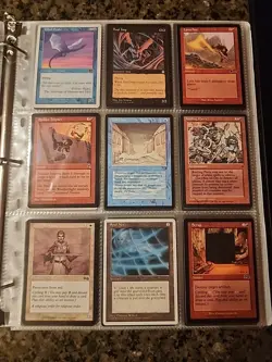 Vintage Magic The Gathering Binder Collection Card Lot MTG 1993-2003 Rares - Image 3