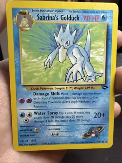 Pokemon TCG Sabrina's Golduck Gym Challenge, Unlimited Rare Card 30/132 - Image 1