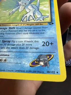 Pokemon TCG Sabrina's Golduck Gym Challenge, Unlimited Rare Card 30/132 - Image 3