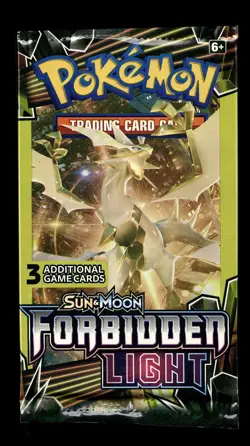 [SEALED] Forbidden Light 3 Card Booster Pack Ultra Necrozma GX Artwork - Image 1