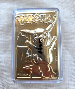 Pokemon 23K Gold Plated PIKACHU Trading Card 1999 Burger King Limited Edition - Image 1