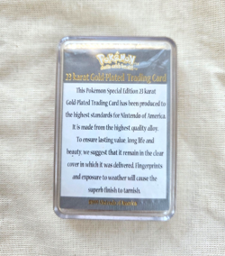 Pokemon 23K Gold Plated PIKACHU Trading Card 1999 Burger King Limited Edition - Image 4