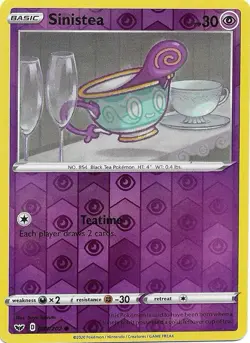 Pokemon TCG Card - Sinistea Reverse Holo 89/202 | Sword & Shield | NM/MINT! - Image 1