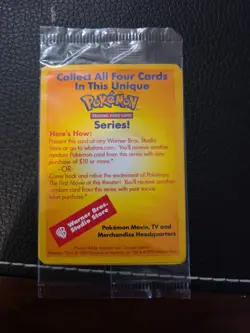 1x Sealed PIKACHU # 4 Black Star Promo WB Movie WOTC Pokemon Card (Purple) AU/UK - Image 1