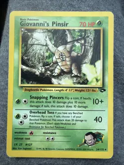 Pokemon TCG Card Giovanni's Pinsir Gym Challenge #24/132 Unlimited Rare - Image 1
