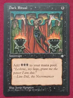 Magic The Gathering ICE AGE DARK RITUAL black card MTG - Image 1