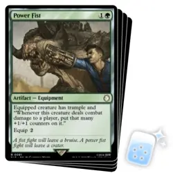 POWER FIST X4 Universes Beyond: Fallout Magic MTG MINT CARD - Image 1