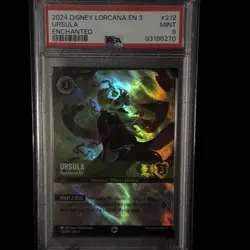 Disney Lorcana Enchanted Ursula Deceiver of All 212/204 PSA 9 - Image 1