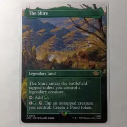 Borderless THE SHIRE mtg NM-M Lord of The Rings Rare - Image 1