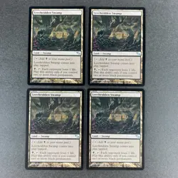 Set of x4, MTG Leechridden Swamp Shadowmoor Regular - Image 1