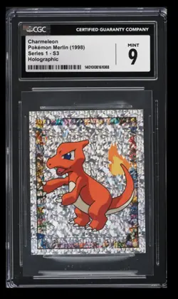 1998 Pokemon Merlin Series 1 Charmeleon CGC 9 U.K. #S3 Holographic - Image 1